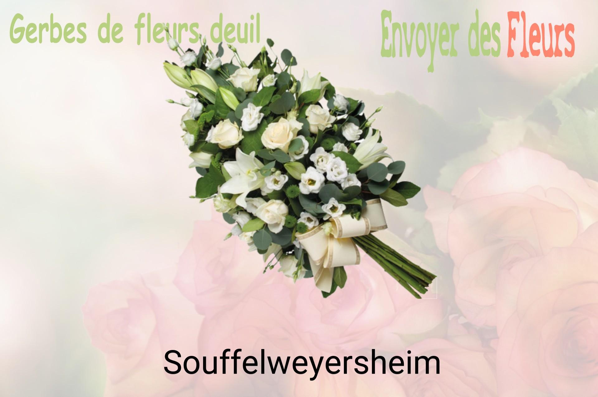 Gerbe de fleurs de deuil livrée à Souffelweyersheim